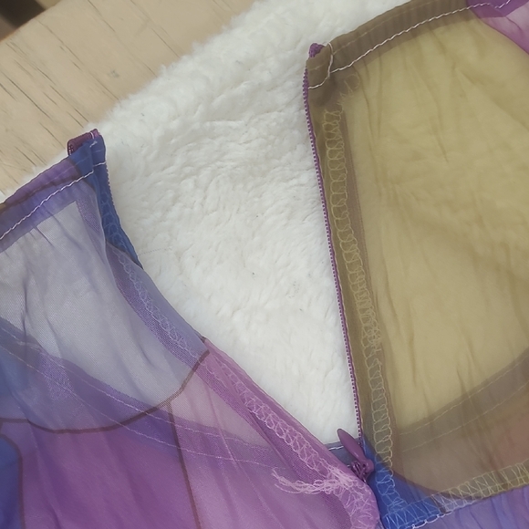 Elegant SHEER Multicolor Maxi Dress - Picture 10 of 13